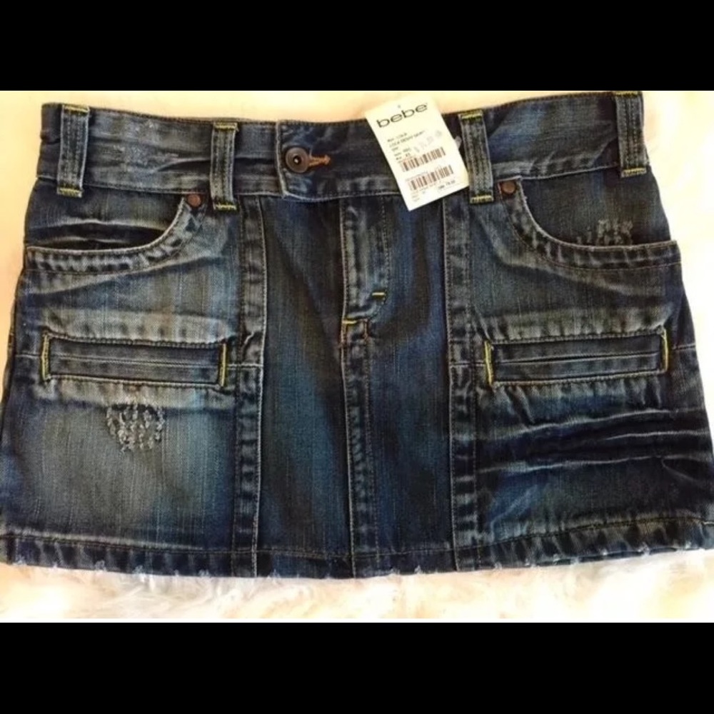 Bebe XS Lola denim skirt new with tags